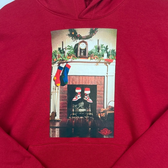 Jordan Festive Red Hoodie Men’s Medium NWT - Picture 5 of 10